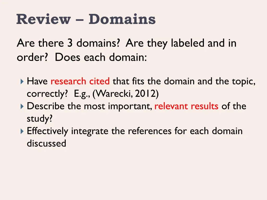 review domains