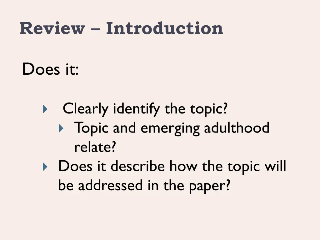 review introduction