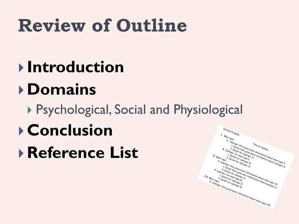 review of outline
