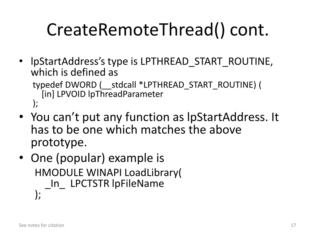 createremotethread cont
