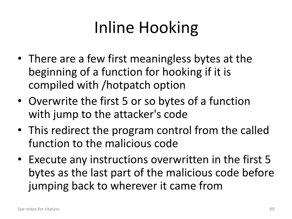 inline hooking
