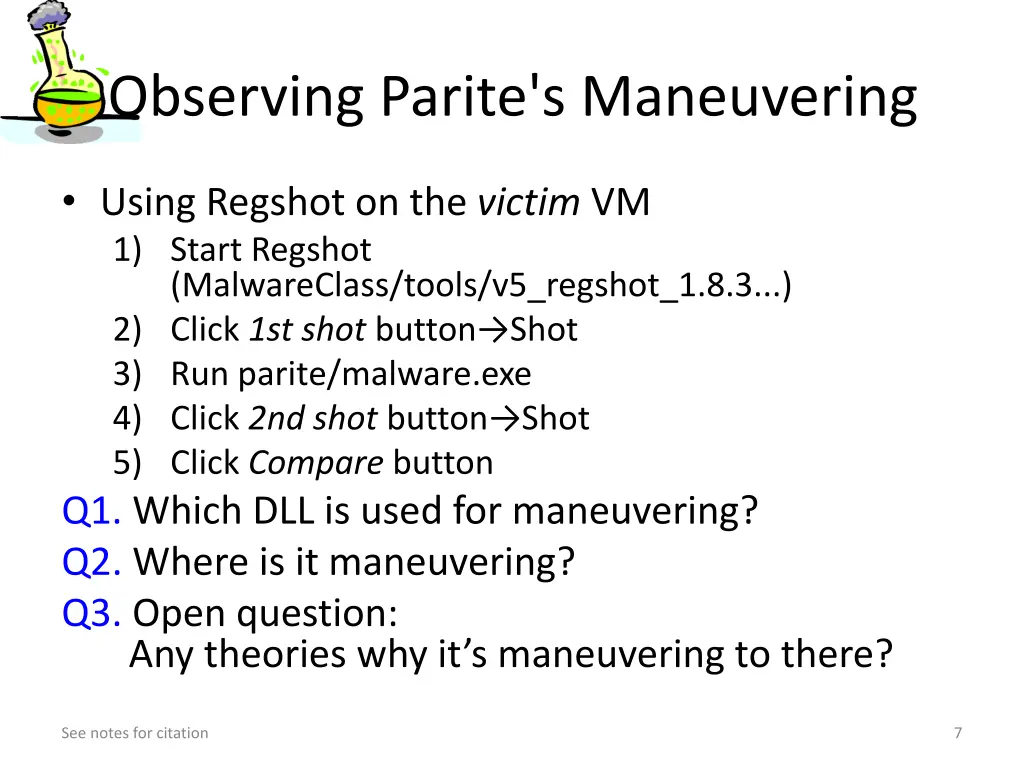 observing parite s maneuvering