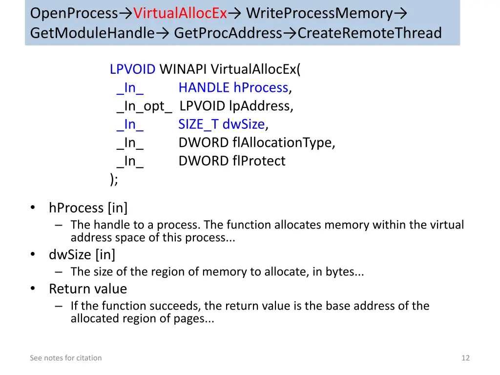 openprocess virtualallocex writeprocessmemory 1