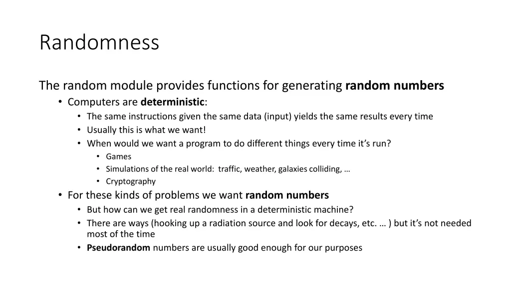 randomness