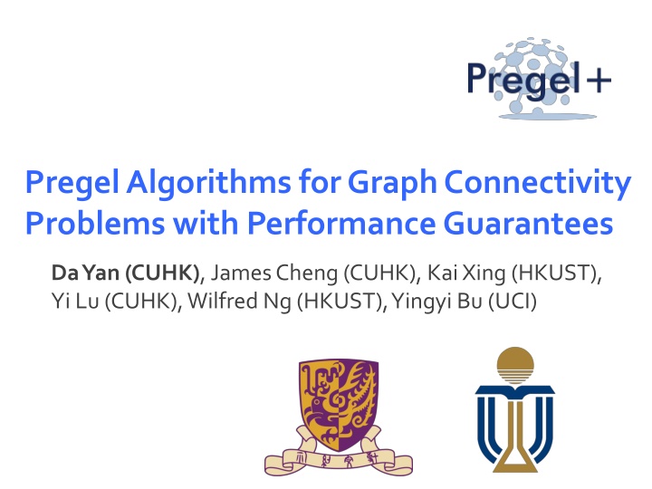 pregel algorithms for graph connectivity problems