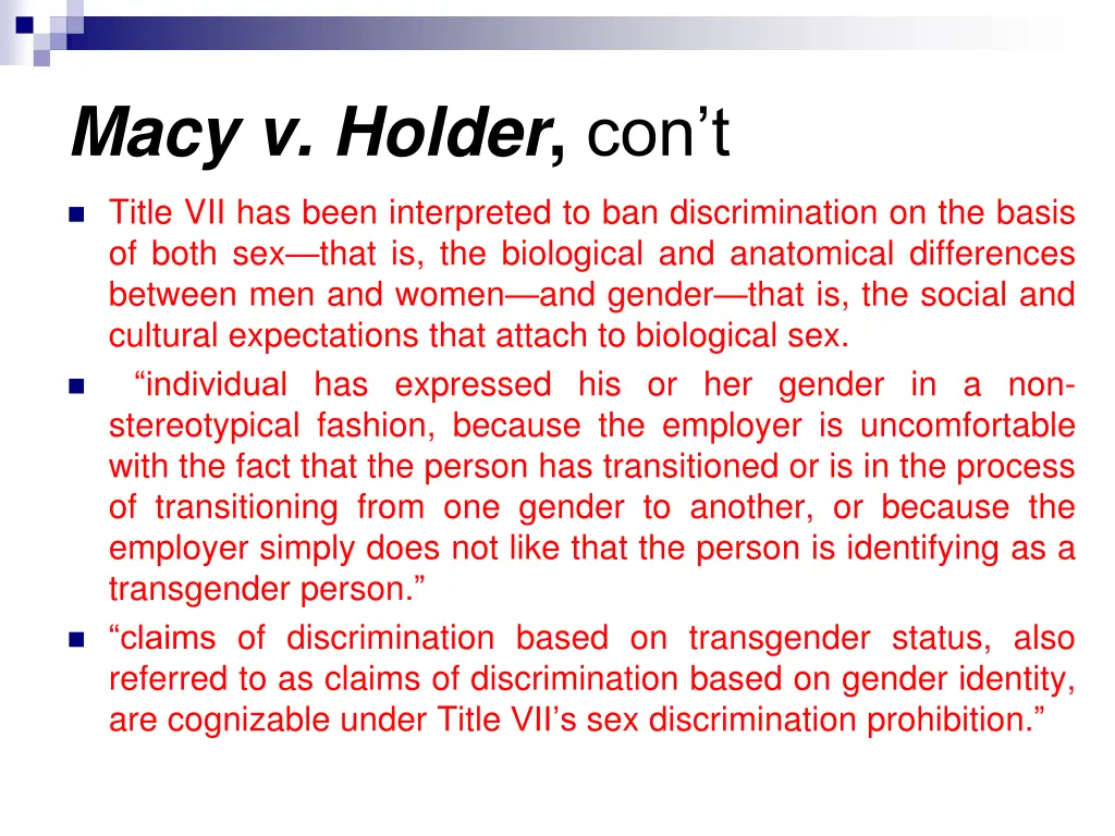 macy v holder con t 1
