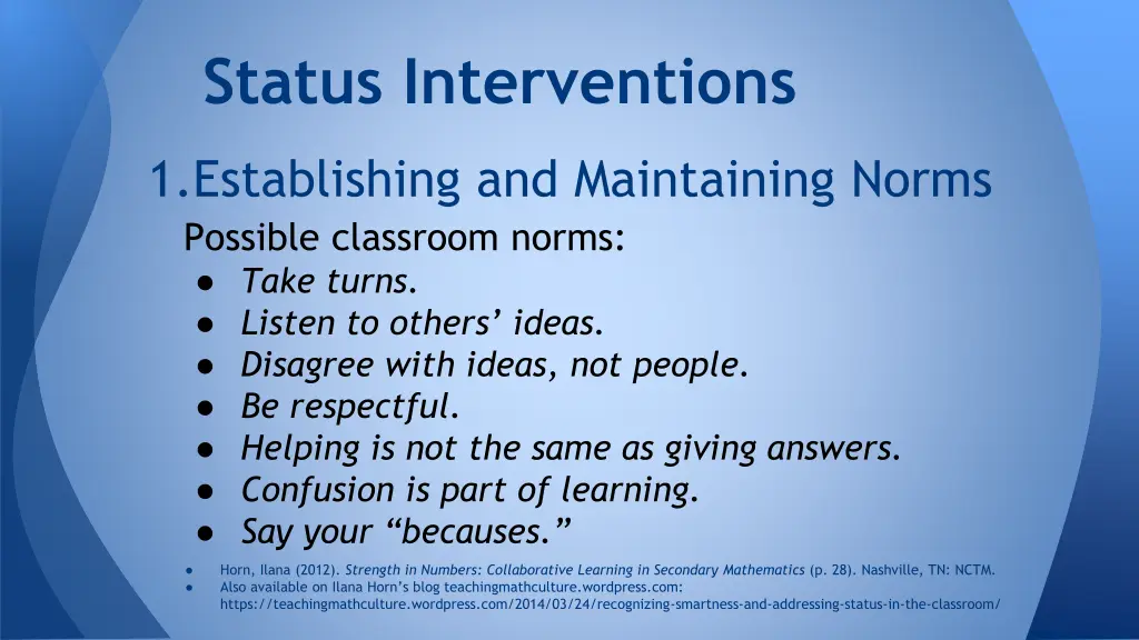 status interventions 1
