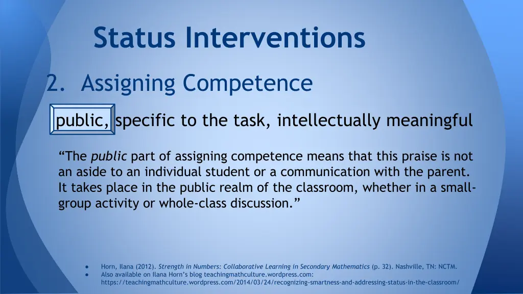 status interventions 4