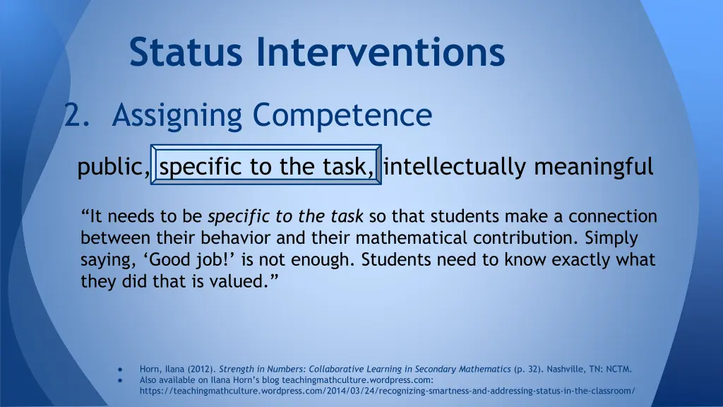 status interventions 5
