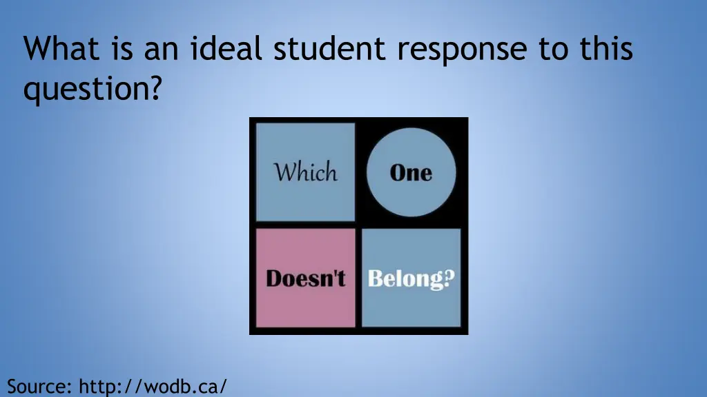 what is an ideal student response to this question