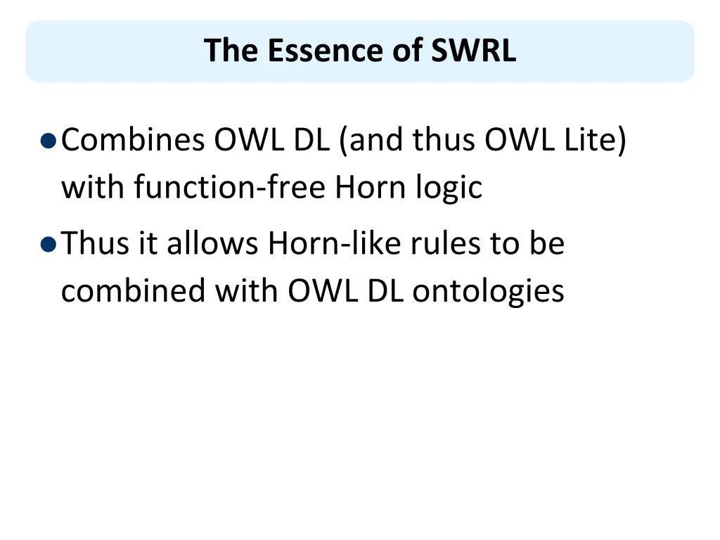 the essence of swrl