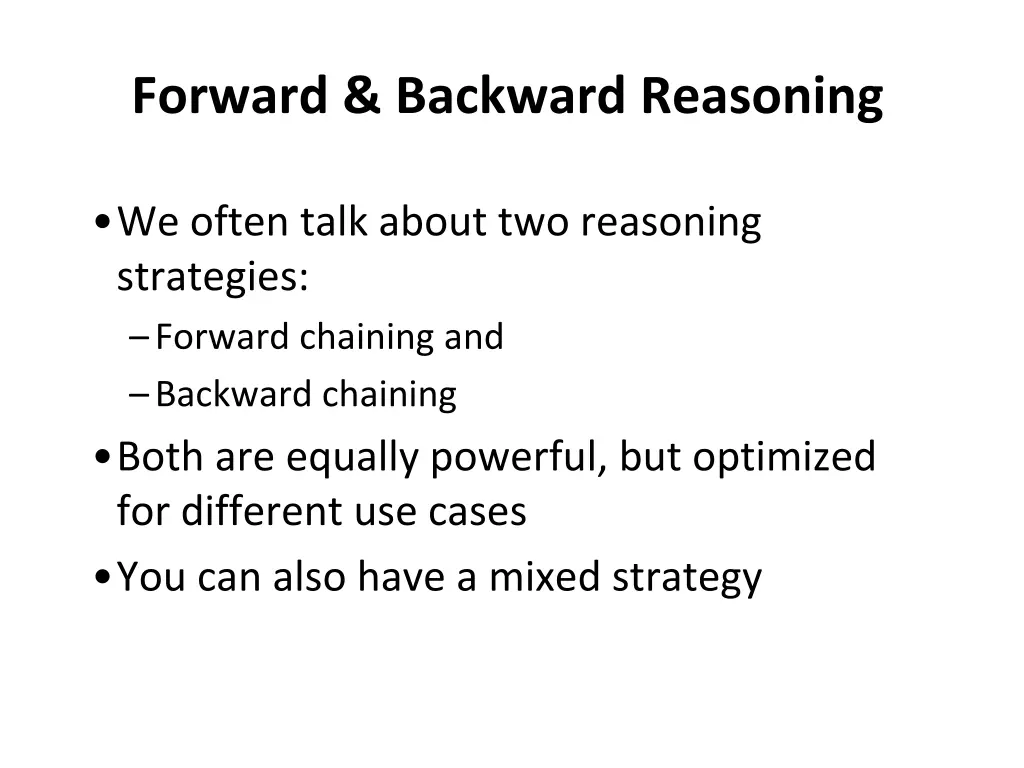 forward backward reasoning