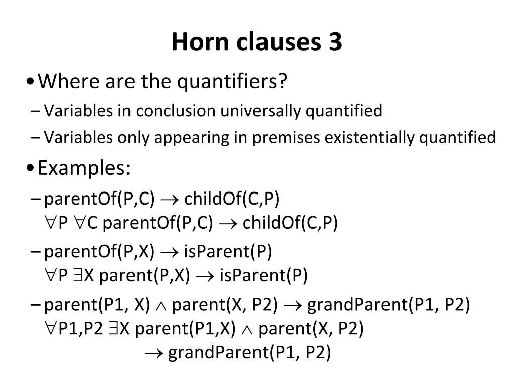 horn clauses 3
