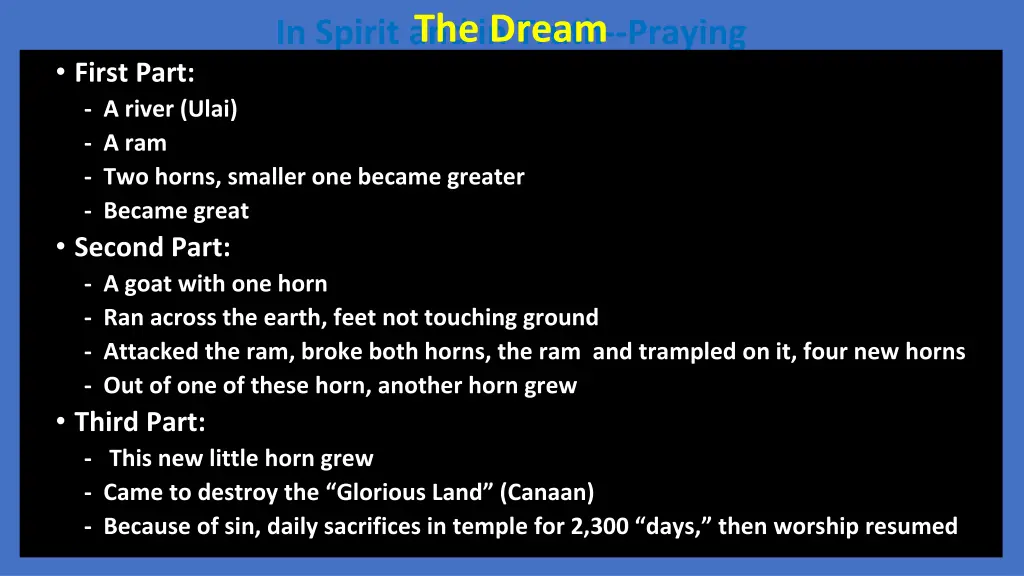in spirit and in truth praying the dream 2