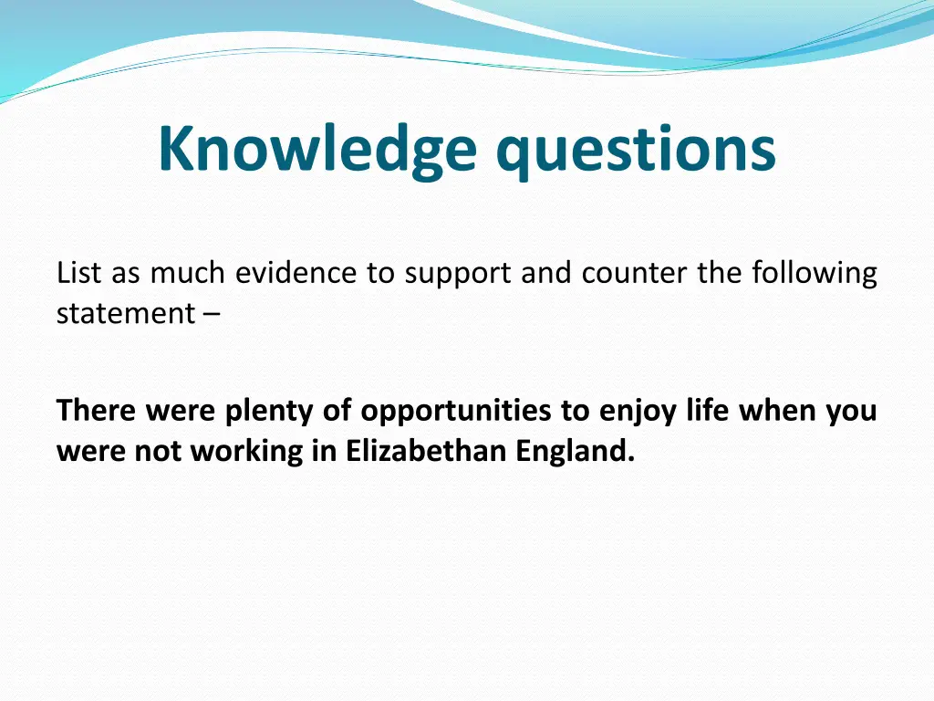 knowledge questions