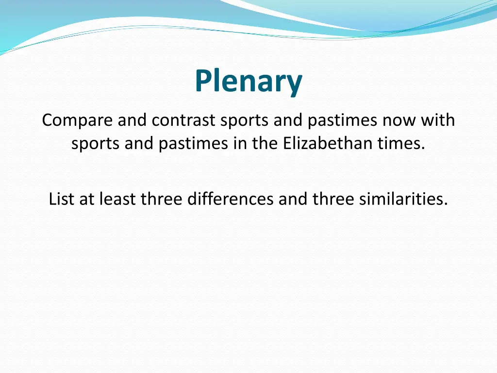 plenary