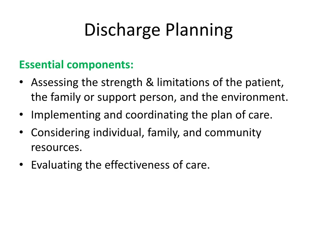 discharge planning 1
