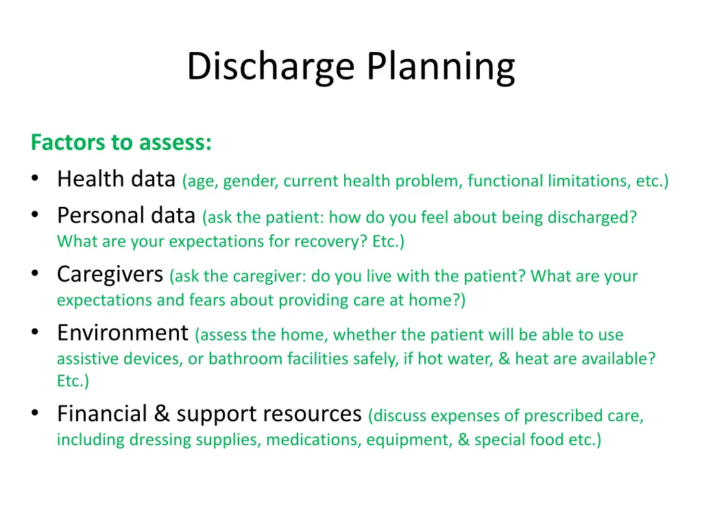 discharge planning 2