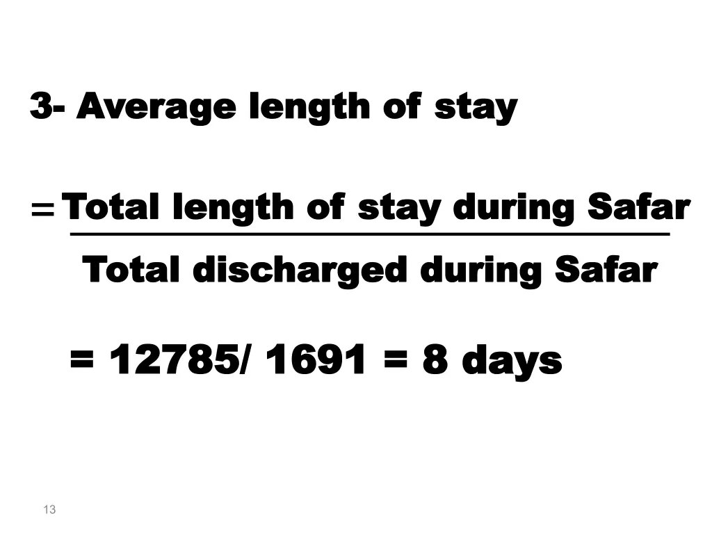 3 3 average length of stay average length of stay
