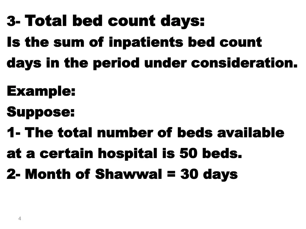3 3 total bed count days total bed count days