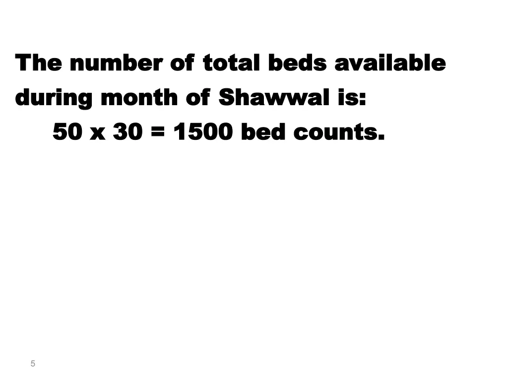 the number of total beds available the number