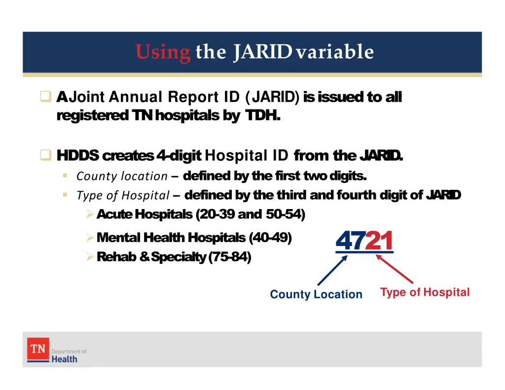 using the jaridvariable
