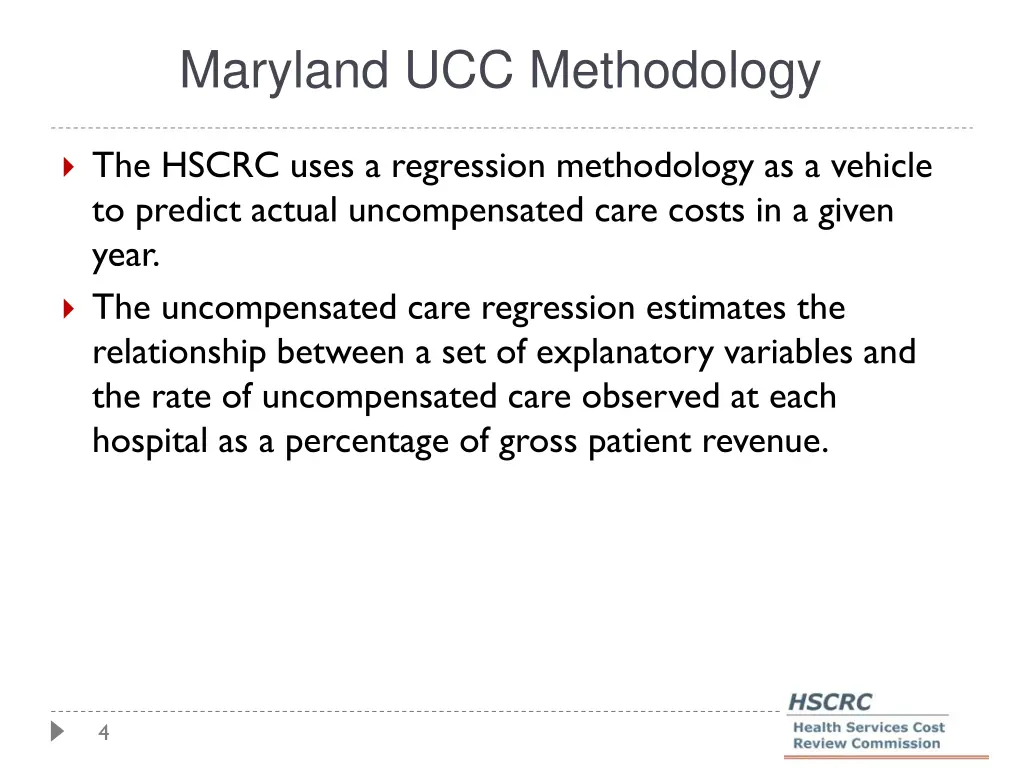 maryland ucc methodology