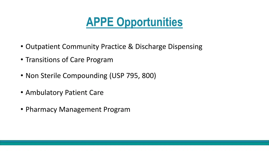 appe opportunities
