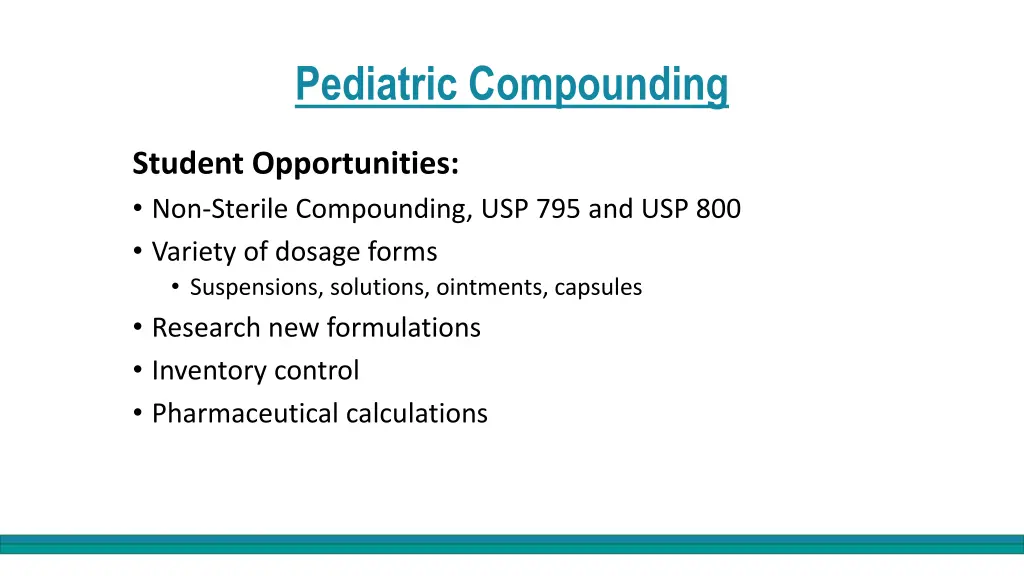 pediatric compounding