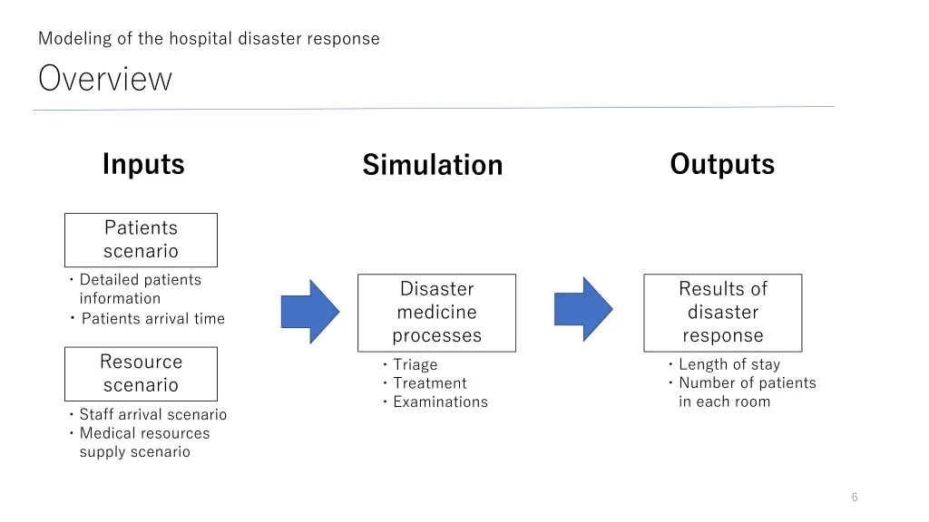 modeling of the hospital disaster response