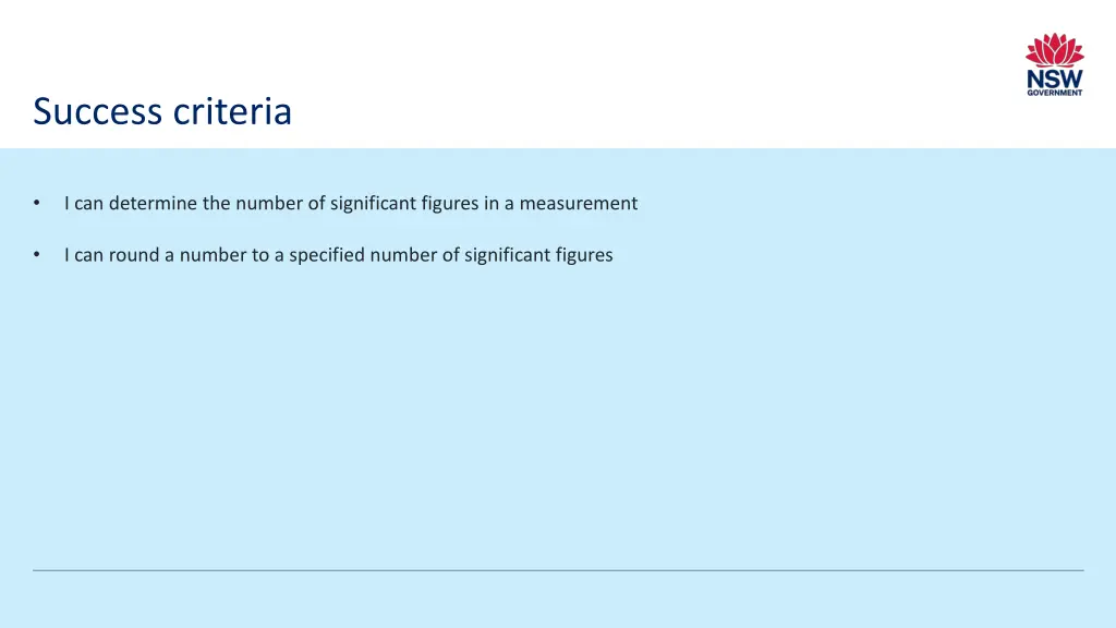 success criteria