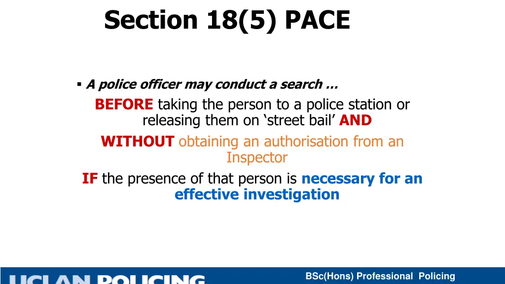 section 18 5 pace