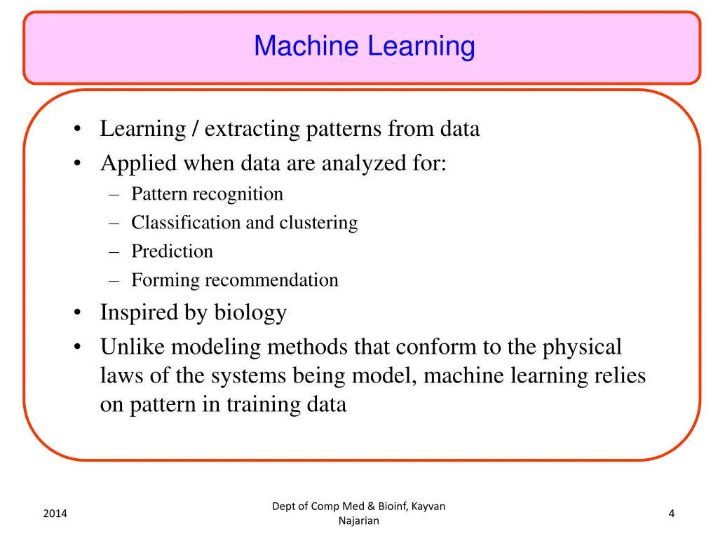 machine learning