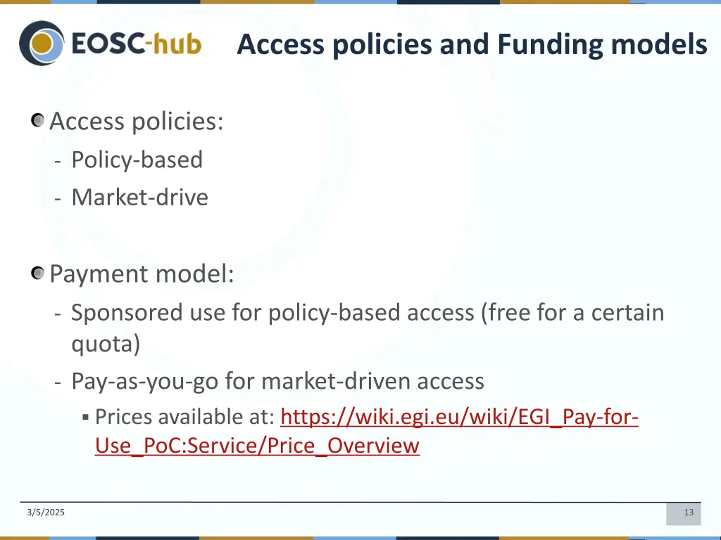 access policies and funding models