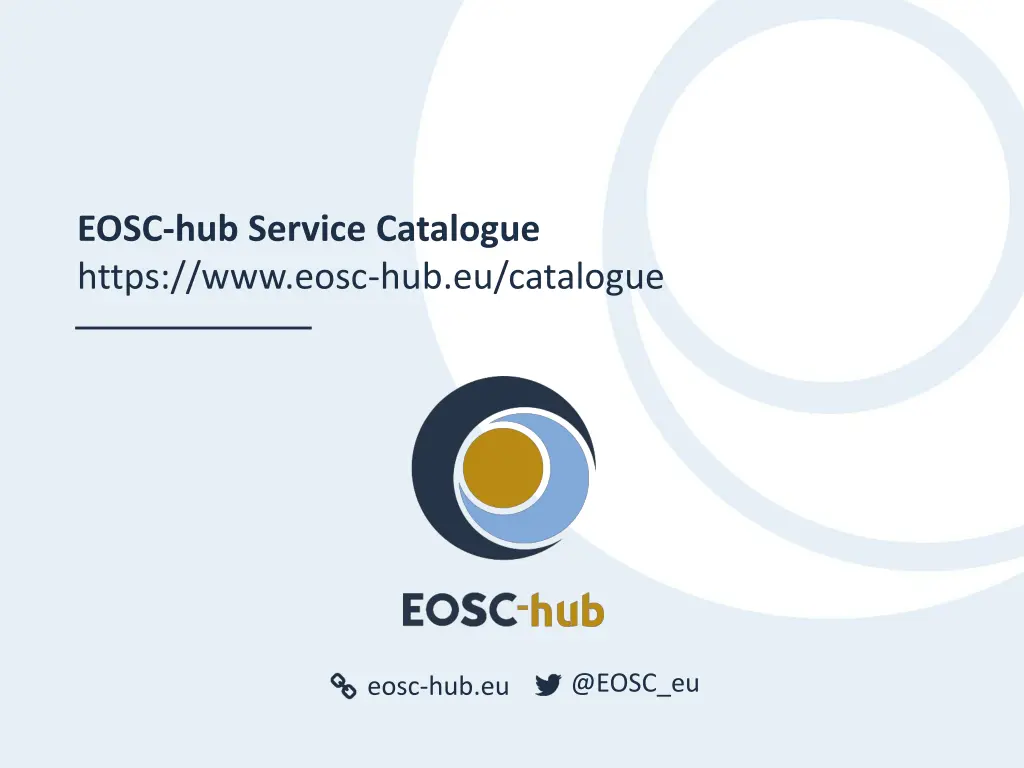 eosc hub service catalogue https www eosc