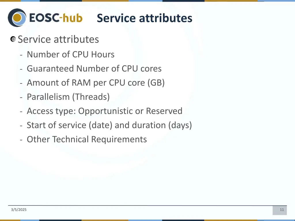 service attributes