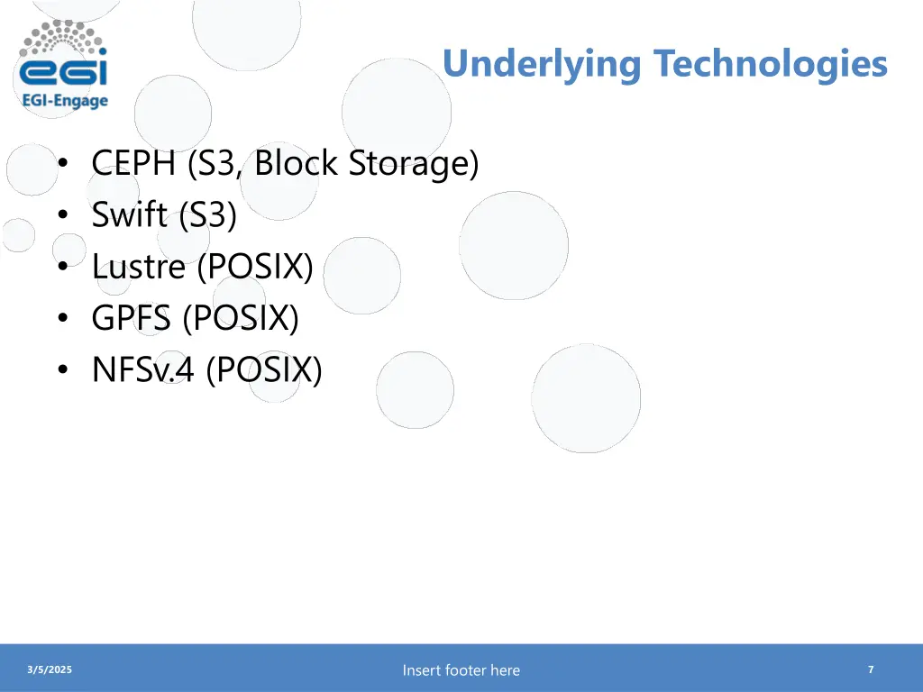 underlying technologies