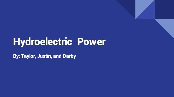 hydroelectric power
