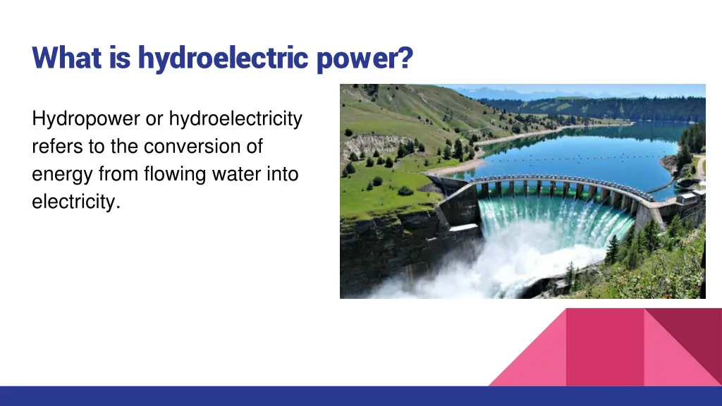 what is hydroelectric power