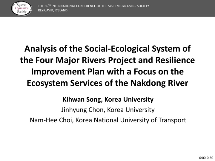 the 36 th international conference of the system
