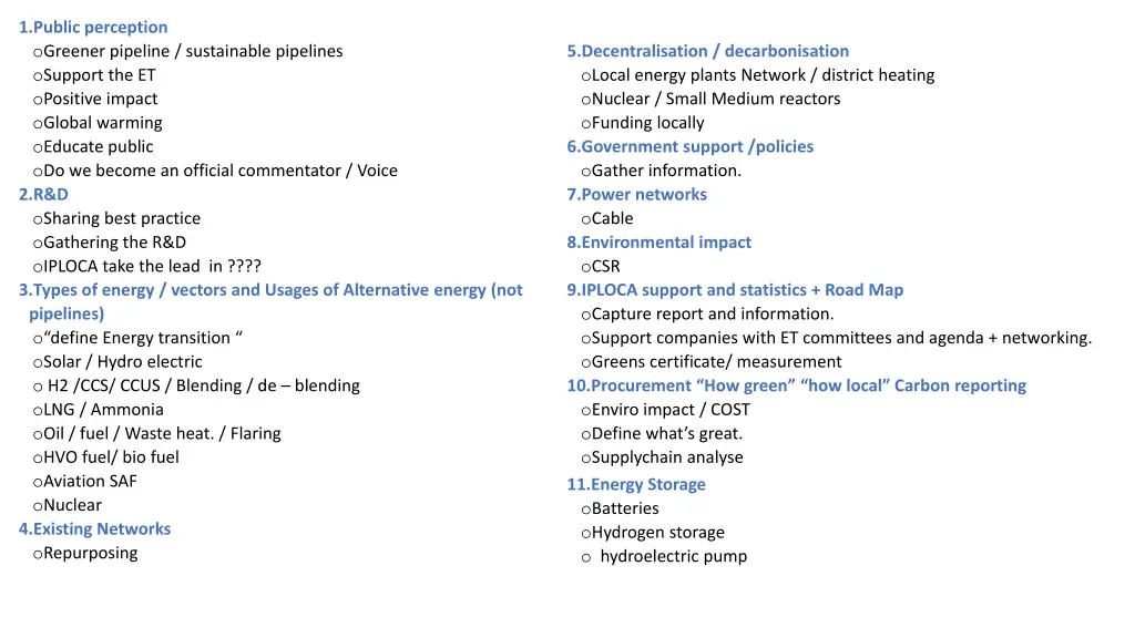 1 public perception o greener pipeline