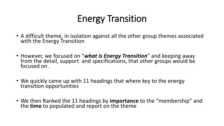 energy transition energy transition