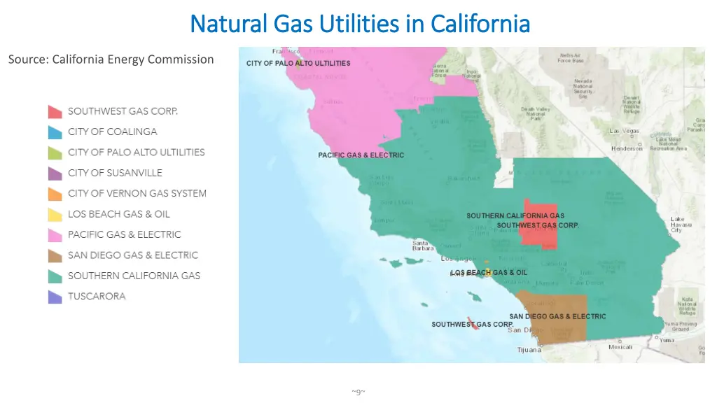 natural gas utilities in california natural