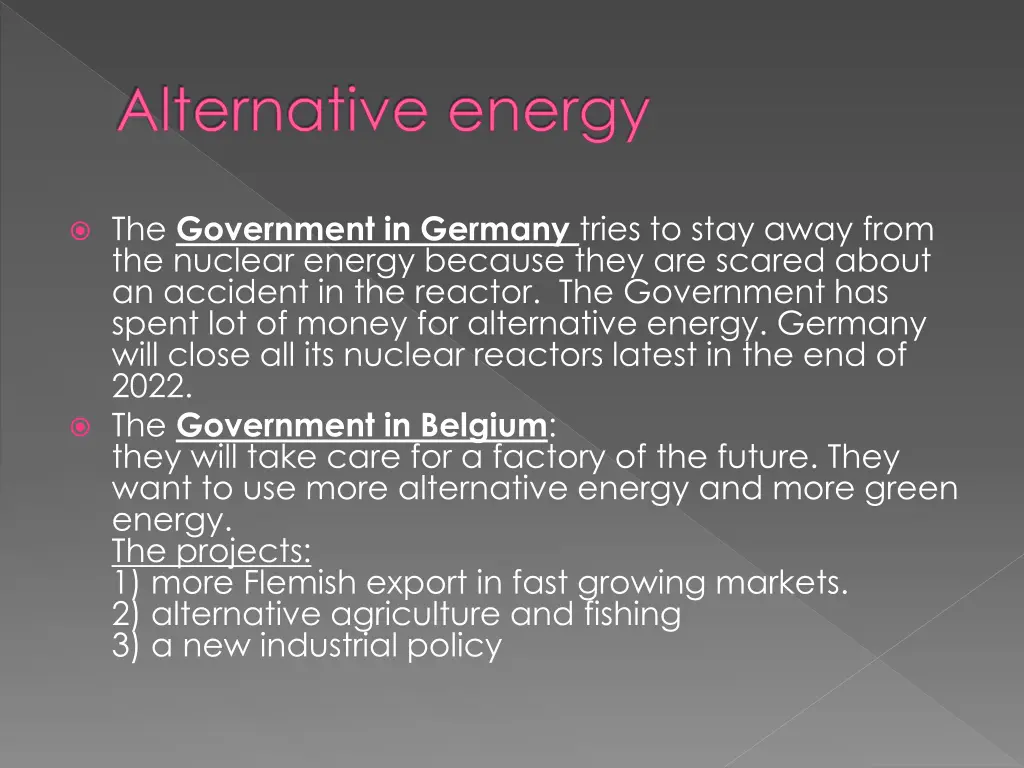 alternative energy