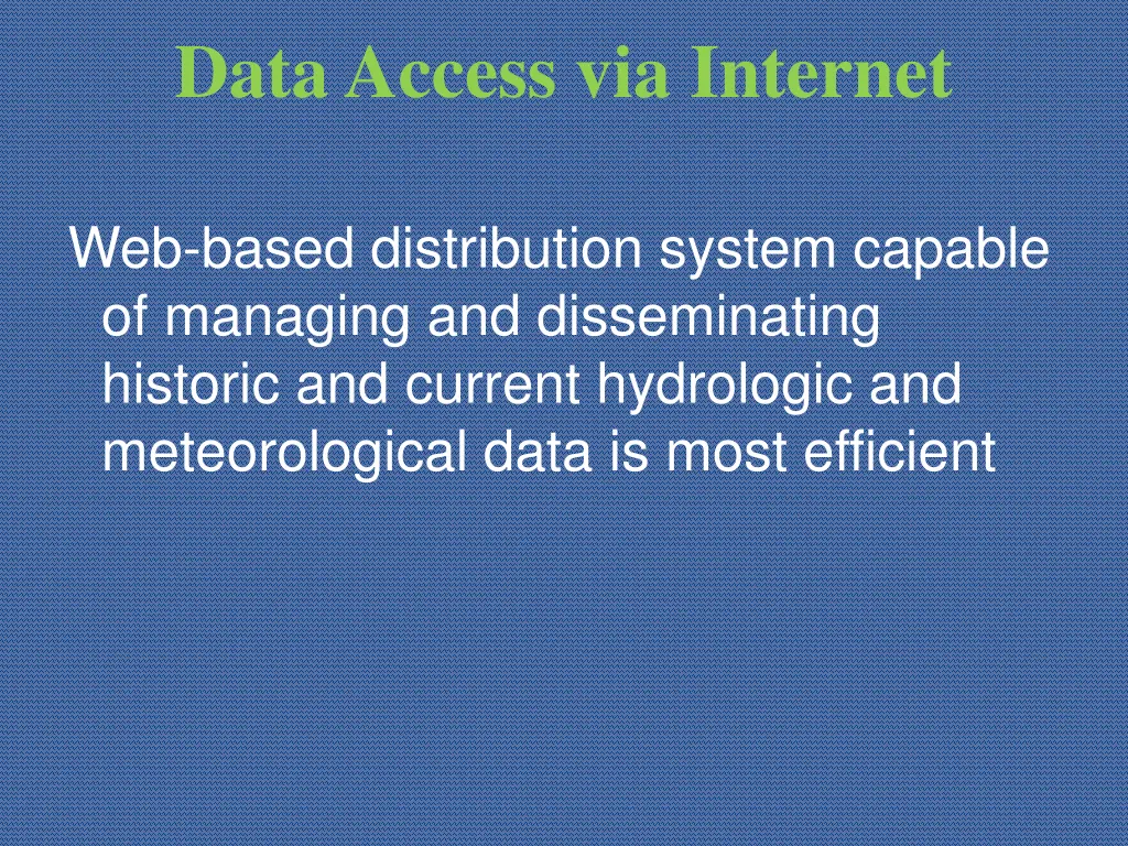 data access via internet