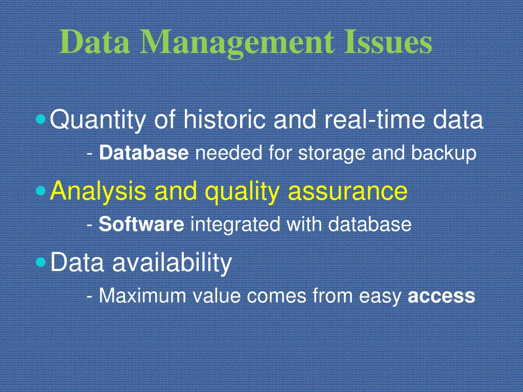 data management issues 1