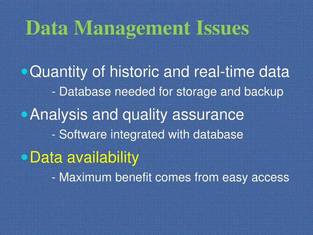 data management issues 2