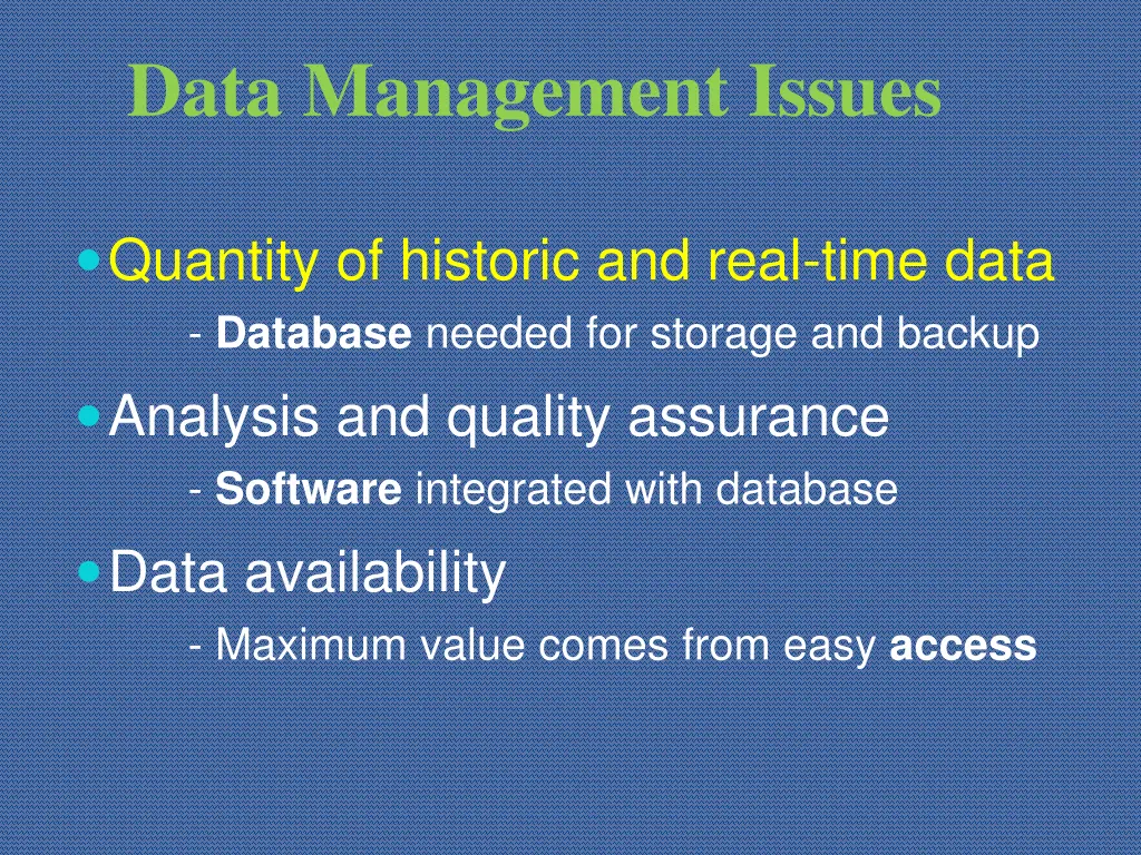 data management issues