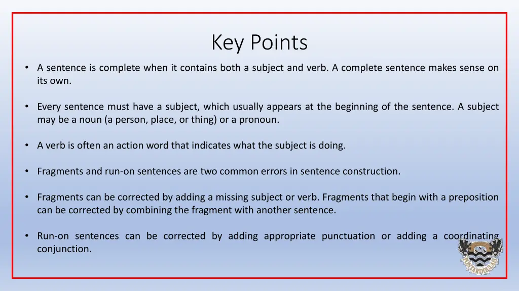 key points