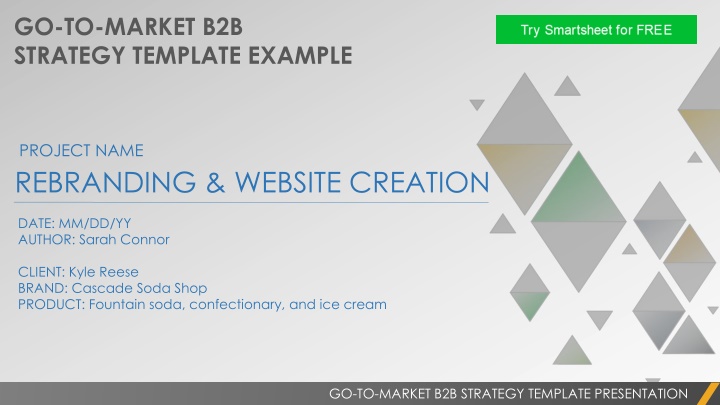 go to market b2b strategy template example